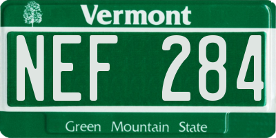 VT license plate NEF284