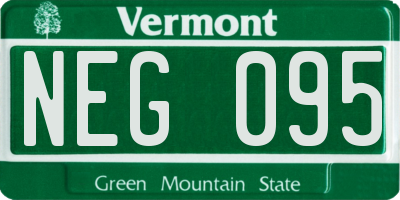VT license plate NEG095