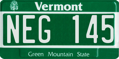 VT license plate NEG145