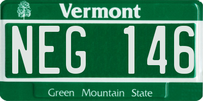 VT license plate NEG146