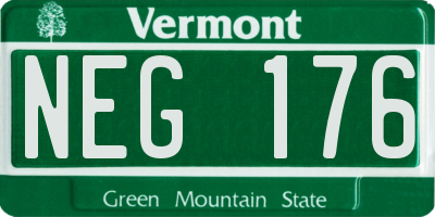 VT license plate NEG176