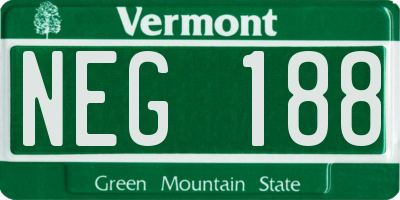 VT license plate NEG188