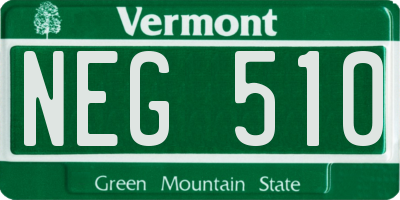 VT license plate NEG510