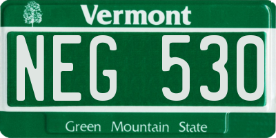 VT license plate NEG530