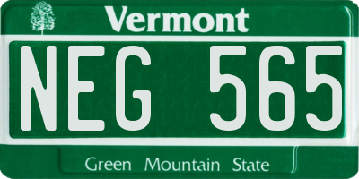 VT license plate NEG565