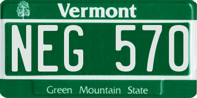 VT license plate NEG570