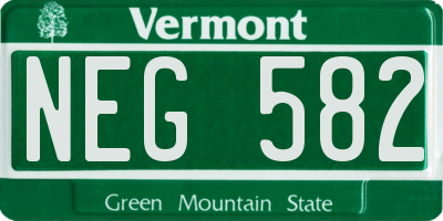 VT license plate NEG582