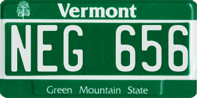 VT license plate NEG656