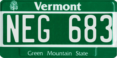VT license plate NEG683
