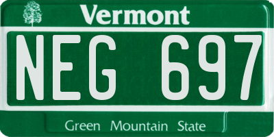 VT license plate NEG697