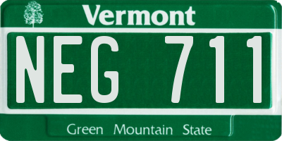 VT license plate NEG711
