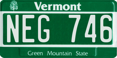 VT license plate NEG746