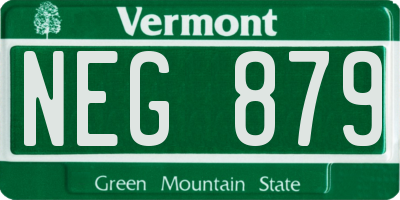 VT license plate NEG879