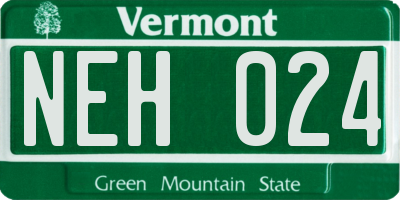 VT license plate NEH024