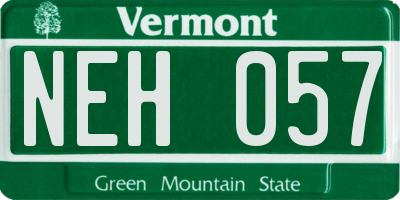 VT license plate NEH057