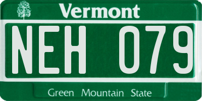 VT license plate NEH079