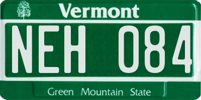 VT license plate NEH084