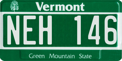 VT license plate NEH146