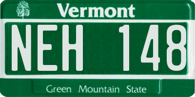 VT license plate NEH148
