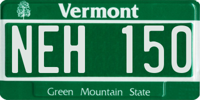 VT license plate NEH150