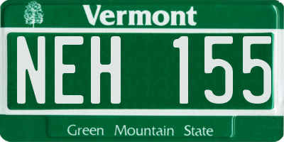 VT license plate NEH155