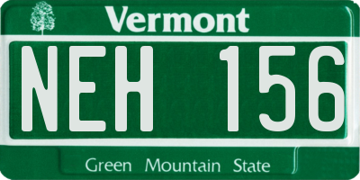 VT license plate NEH156