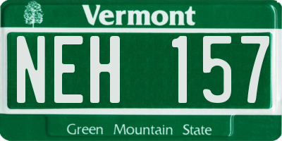 VT license plate NEH157