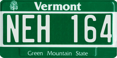 VT license plate NEH164