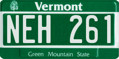 VT license plate NEH261