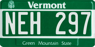 VT license plate NEH297