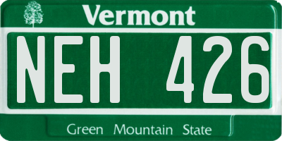 VT license plate NEH426