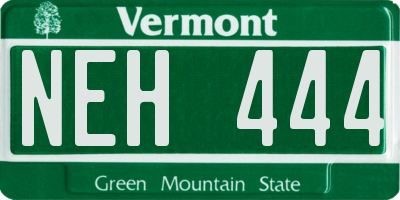 VT license plate NEH444