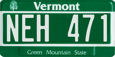 VT license plate NEH471