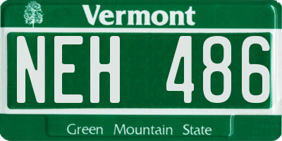 VT license plate NEH486