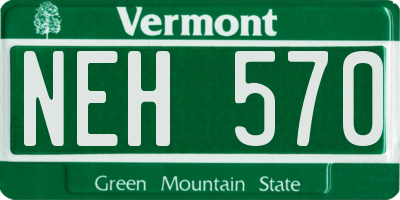 VT license plate NEH570