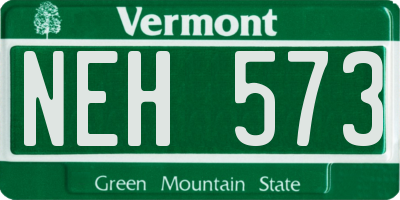 VT license plate NEH573
