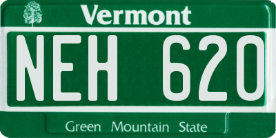 VT license plate NEH620