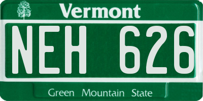 VT license plate NEH626