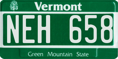 VT license plate NEH658