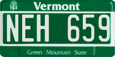 VT license plate NEH659