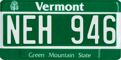 VT license plate NEH946