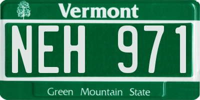 VT license plate NEH971
