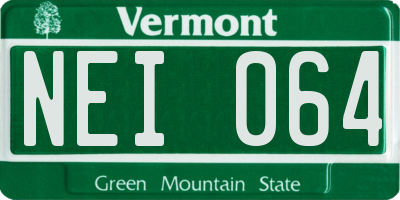 VT license plate NEI064