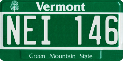 VT license plate NEI146