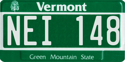 VT license plate NEI148