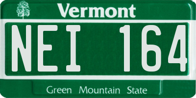 VT license plate NEI164