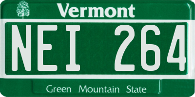 VT license plate NEI264