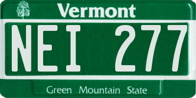 VT license plate NEI277