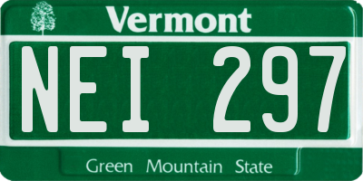 VT license plate NEI297