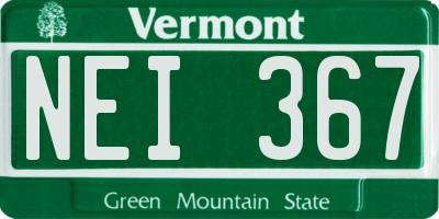VT license plate NEI367